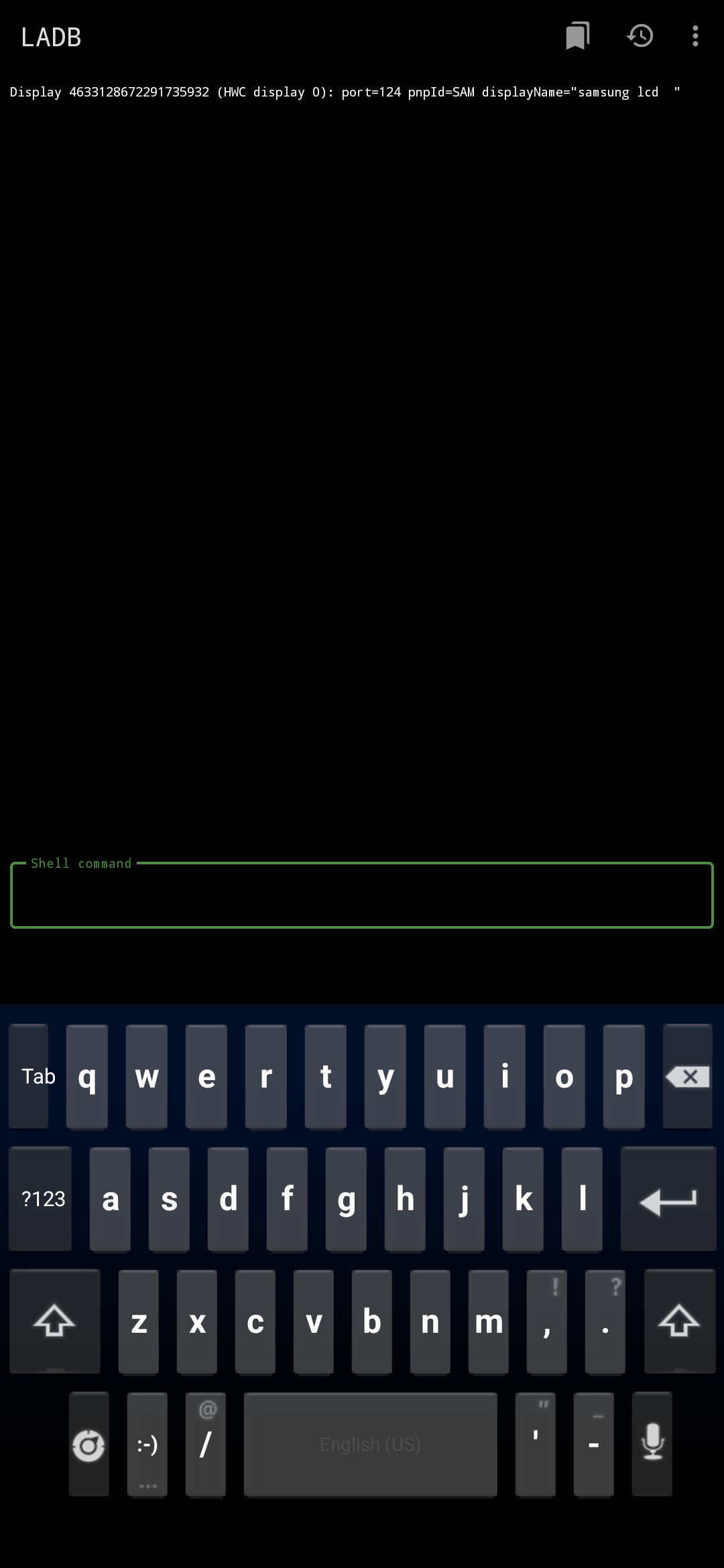 Screenshot do LatinIME Motorola Xoom