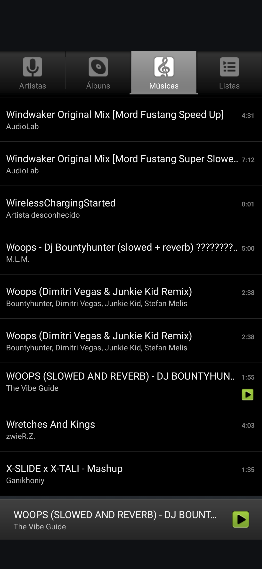 Screenshot do Honeycomb Music Player