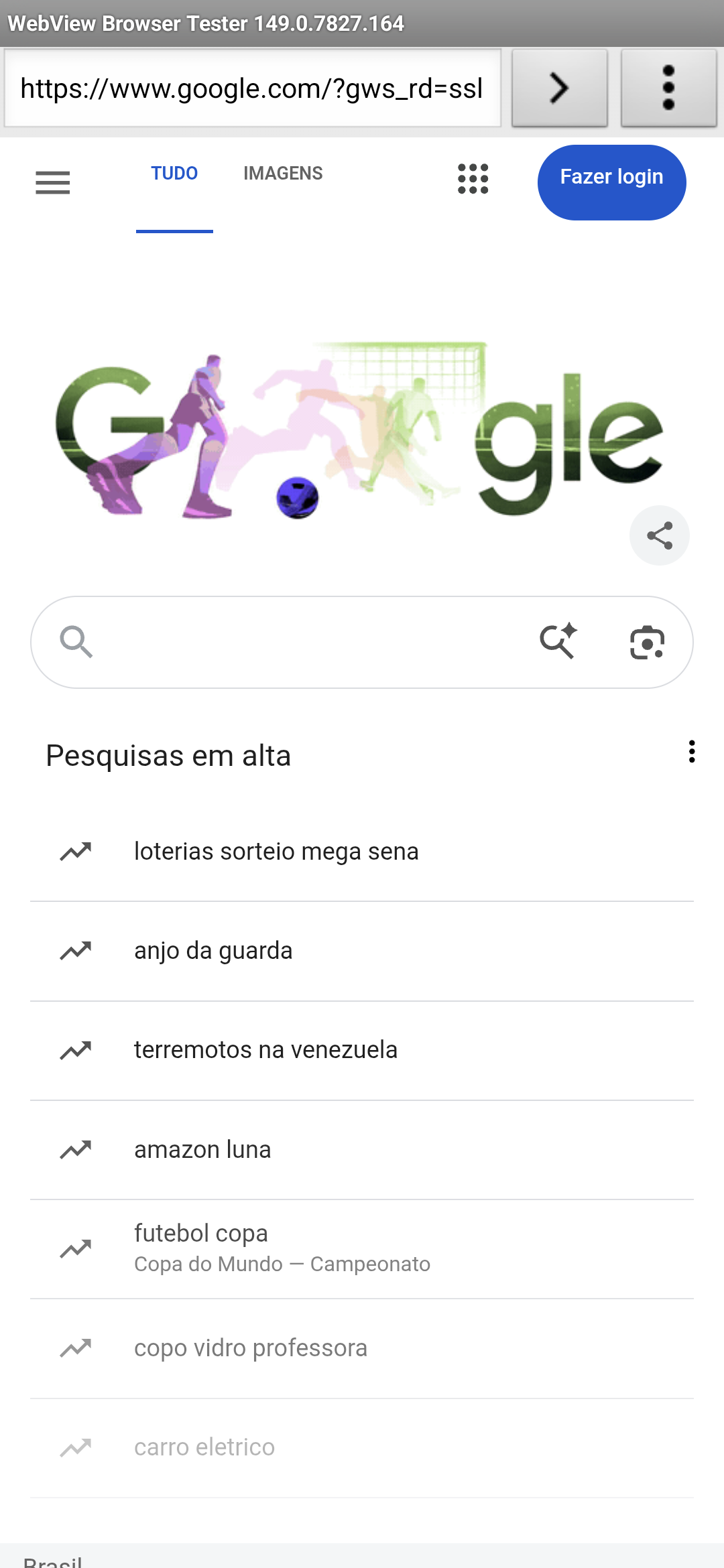 Screenshot do WebviewShell Browser